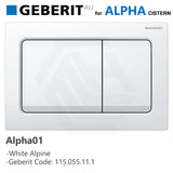 Geberit Alpha01 Square Dual Flush Plate for Concealed Cistern Various Colours Available