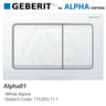 Geberit Alpha01 Square Dual Flush Plate for Concealed Cistern Various Colours Available