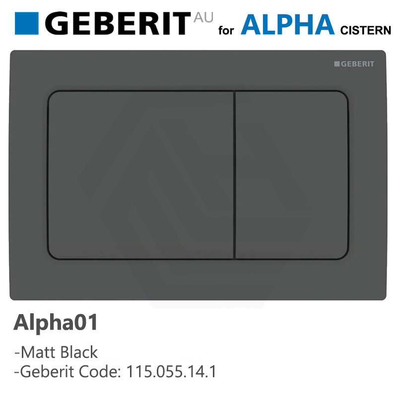 Geberit Alpha01 Square Dual Flush Plate for Concealed Cistern Various Colours Available