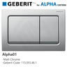 Geberit Alpha01 Square Dual Flush Plate for Concealed Cistern Various Colours Available
