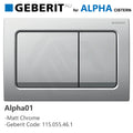 Geberit Alpha01 Square Dual Flush Plate for Concealed Cistern Various Colours Available