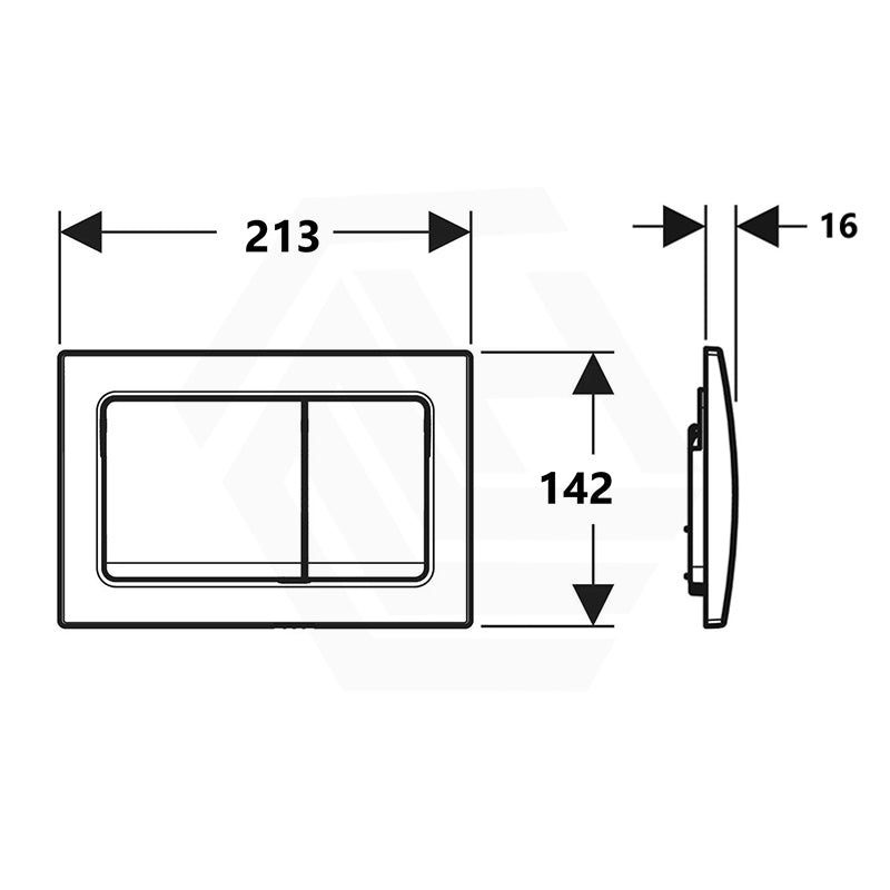 Geberit Alpha01 Square Dual Flush Plate for Concealed Cistern Various Colours Available