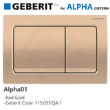 Geberit Alpha01 Square Dual Flush Plate for Concealed Cistern Various Colours Available