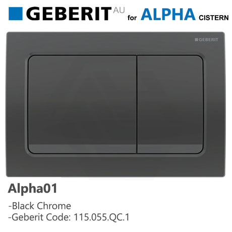 Geberit Alpha01 Square Dual Flush Plate for Concealed Cistern Various Colours Available