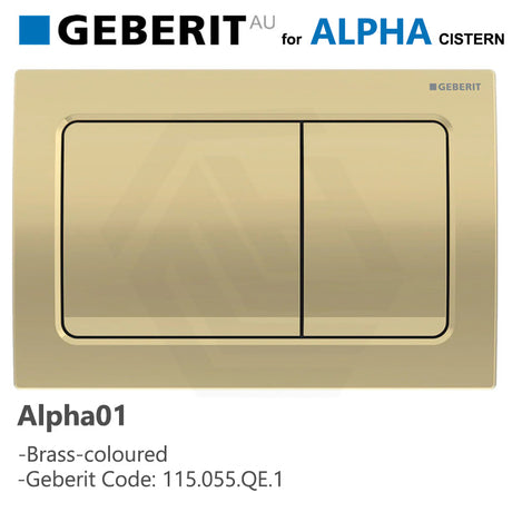 Geberit Alpha01 Square Dual Flush Plate for Concealed Cistern Various Colours Available