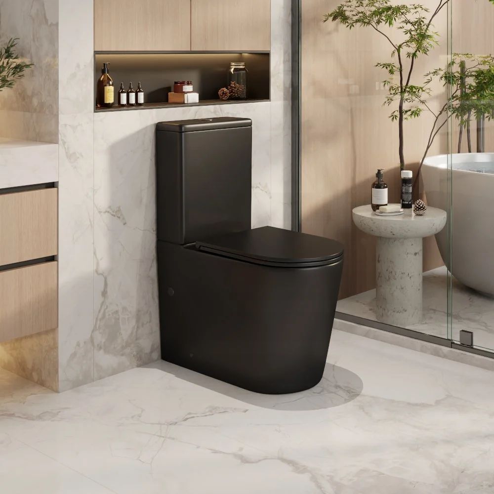 Berlin Tornado Rimless Toilet Suite Comfort Height Back To Wall 670x360x860mm - Variant Colour