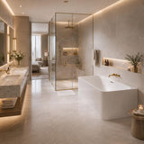 Ultra-Slim Bathtub Back to Wall Acrylic with Overflow 1500/1700mm - Gloss White