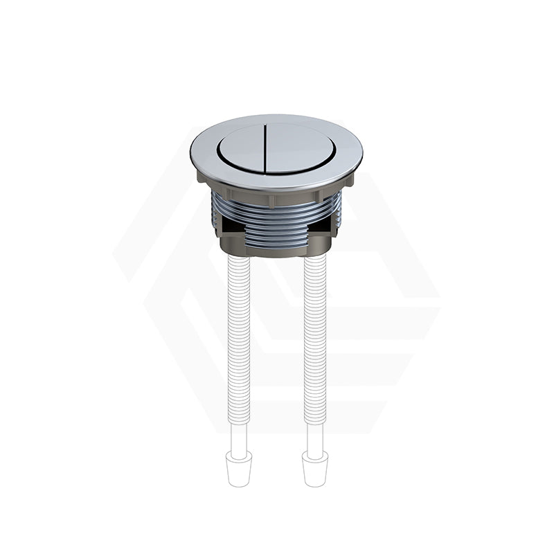 Round Chrome Toilet Cistern Dual Flush Button