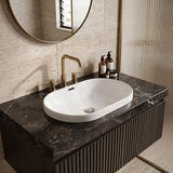 Inset Ceramic Oval Basin 605x405x180mm - Gloss White