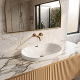 Inset Ceramic Oval Basin 605x405x180mm - Gloss White