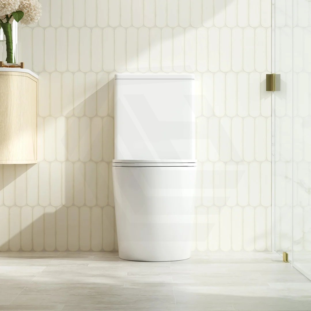 DIANA Tornado Rimless Back to Wall Toilet Suite Compact Design 620x390x830mm - Gloss White