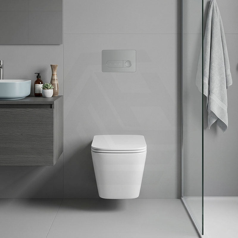 ENOX Rimless Wall Hung Toilet Pan Only With VORTEX Flushing Technology For Bathroom 490x340x350mm