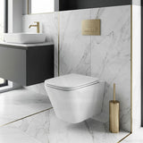 ENOX Rimless Wall Hung Toilet Pan Only With VORTEX Flushing Technology For Bathroom 490x340x350mm