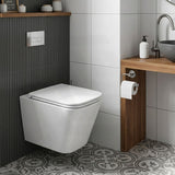 ENOX Rimless Wall Hung Toilet Pan Only With VORTEX Flushing Technology For Bathroom 490x340x350mm