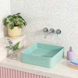 Square Above Counter Top Ceramic Basin Wash Basin 360x360x110mm - Variant Colour
