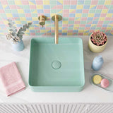 Square Above Counter Top Ceramic Basin Wash Basin 360x360x110mm - Variant Colour