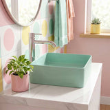 Square Above Counter Top Ceramic Basin Wash Basin 360x360x110mm - Variant Colour