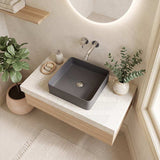 Square Above Counter Top Ceramic Basin Wash Basin 360x360x110mm - Variant Colour