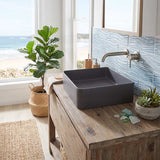 Square Above Counter Top Ceramic Basin Wash Basin 360x360x110mm - Variant Colour