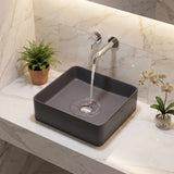 Square Above Counter Top Ceramic Basin Wash Basin 360x360x110mm - Variant Colour