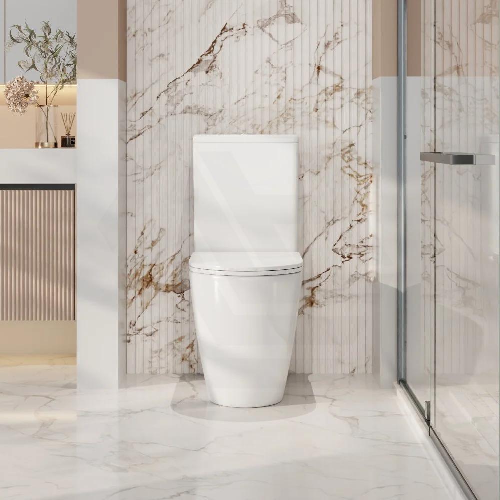 Hani Back To Wall Ceramic Toilet Suite Rimless 660x360x850mm - Gloss White