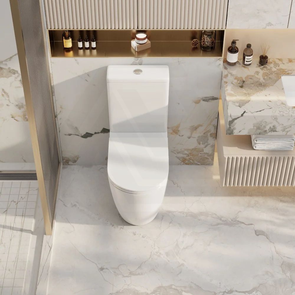 Hani Back To Wall Ceramic Toilet Suite Rimless 660x360x850mm - Gloss White