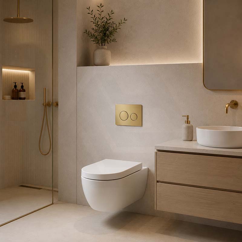 R&T Round Toilet Button for In-wall Concealed Cistern - Variant Colour