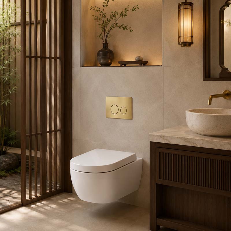 R&T Round Toilet Button for In-wall Concealed Cistern - Variant Colour