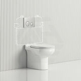 RAK Junior Wall Faced Toilet Pan Gloss White with R&T Frameless Inwall Concealed Cistern Push Button Available