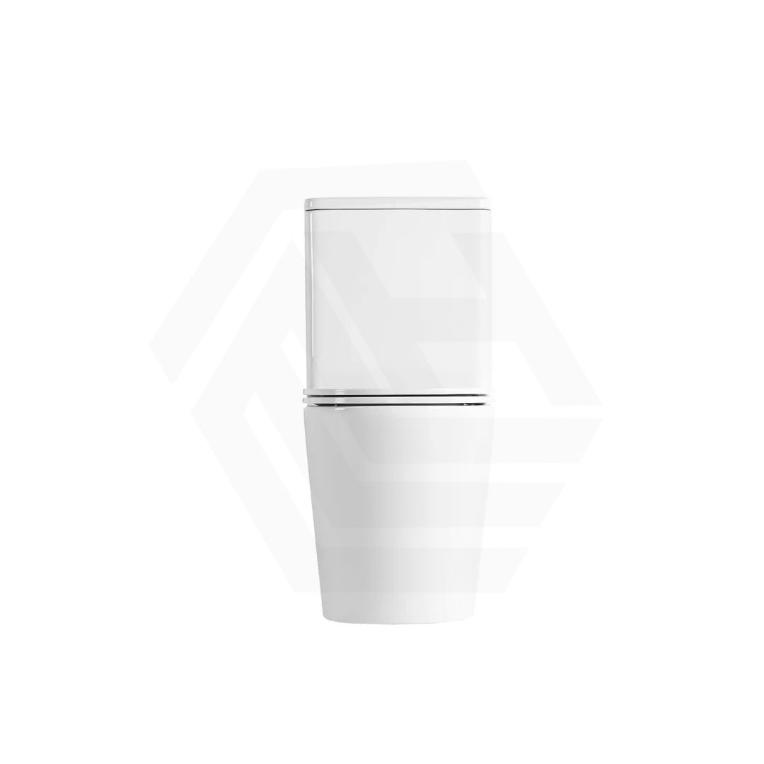 London Rimless Back to Wall Toilet Suite 620x370x820mm - Gloss White