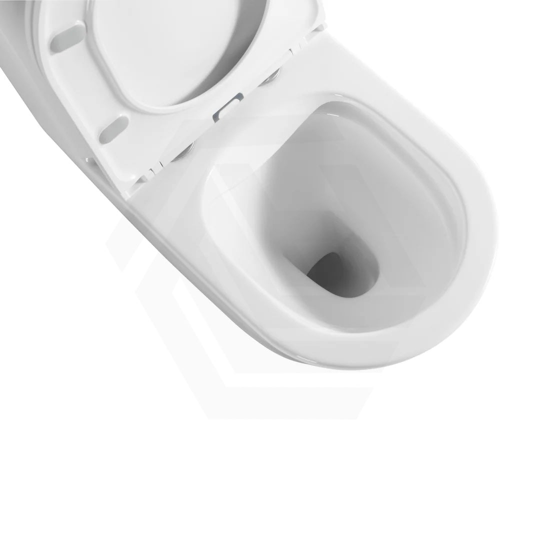 London Rimless Back to Wall Toilet Suite 620x370x820mm - Gloss White