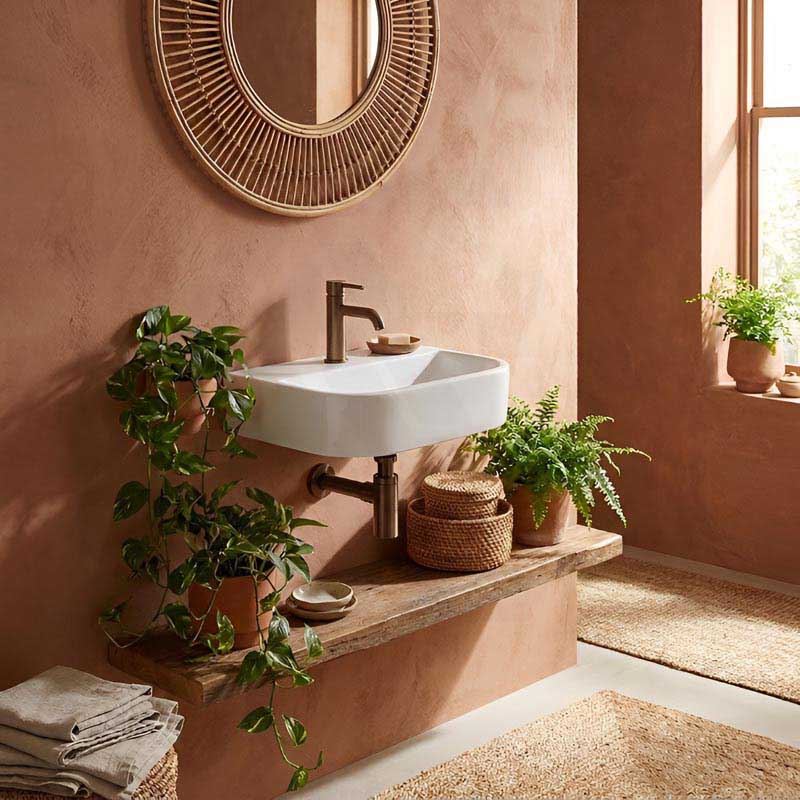 Mini Rectangle Wall Hung Ceramic Basin 380x245x80mm - Gloss White