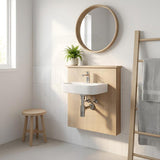 Mini Rectangle Wall Hung Ceramic Basin 380x245x80mm - Gloss White
