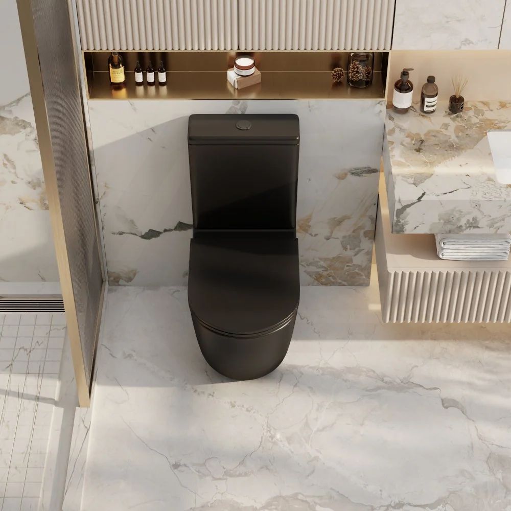 Norton Tornado Rimless Ceramic Back to Wall Toilet Suite 665x390x850mm - Variant Colour