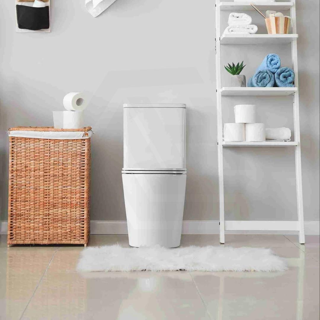 Pani Rimless Toilet Suite Comfort Height Back To Wall 665x360x865mm - Gloss White