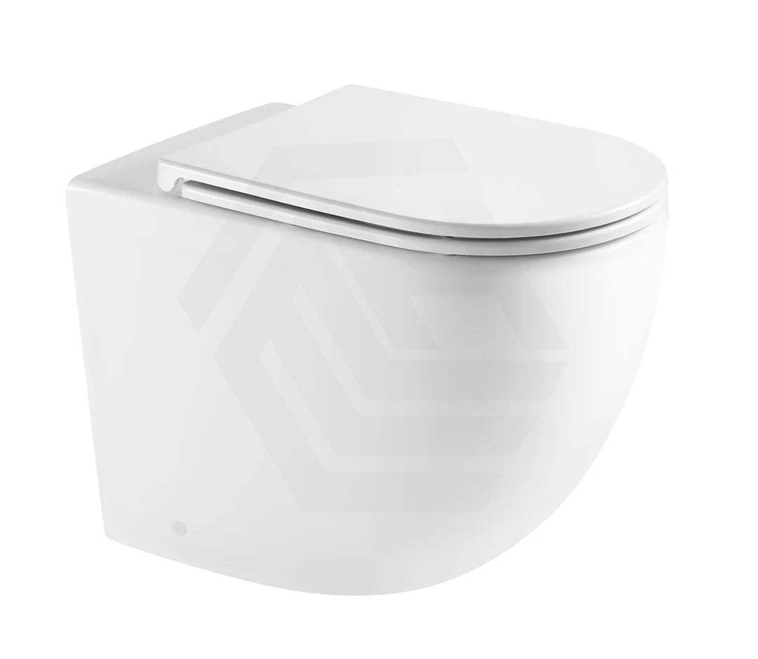 Raul99 Bathroom Toilet Wall Floor Faced Pan Only With Rimless Flushing 570x360x410mm - Gloss White