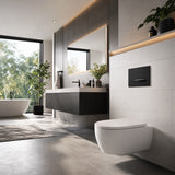 Geberit Sigma50 Toilet Button 115.671.QD.2 Fingerprint Resistant for Concealed Cistern 246x164x15mm - Brushed Black Chrome