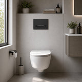 Geberit Sigma50 Toilet Button 115.671.QD.2 Fingerprint Resistant for Concealed Cistern 246x164x15mm - Brushed Black Chrome