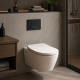 Geberit Sigma50 Toilet Button 115.671.QD.2 Fingerprint Resistant for Concealed Cistern 246x164x15mm - Brushed Black Chrome