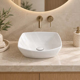 Above Counter Ceramic Basin Special Shape 430x430x135mm - Gloss White