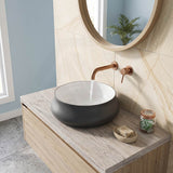 Round Above Counter Ceramic Counter Top Basin 400x400x150mm - Nero Grey