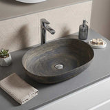 Oval Above Counter Ceramic Basin Art Basin 585x400x125mm - Natura Oak