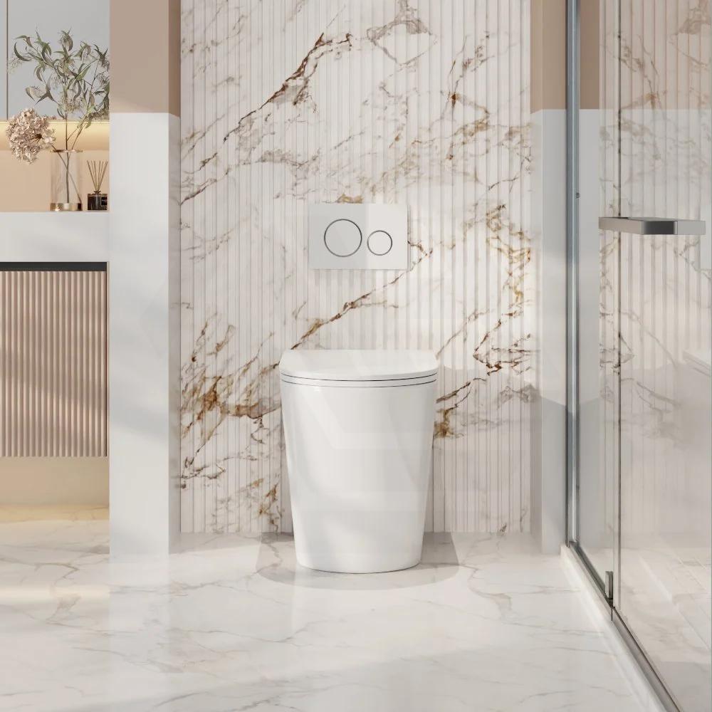 Zara99 Rimless Wall Faced Toilet Pan Only 580x360x430mm - Gloss White