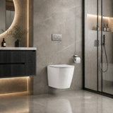 ZARA Rimless Wall Hung Toilet Pan Only with VORTEX Flushing Technology - Gloss White