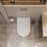 ZARA Rimless Wall Hung Toilet Pan Only with VORTEX Flushing Technology - Gloss White