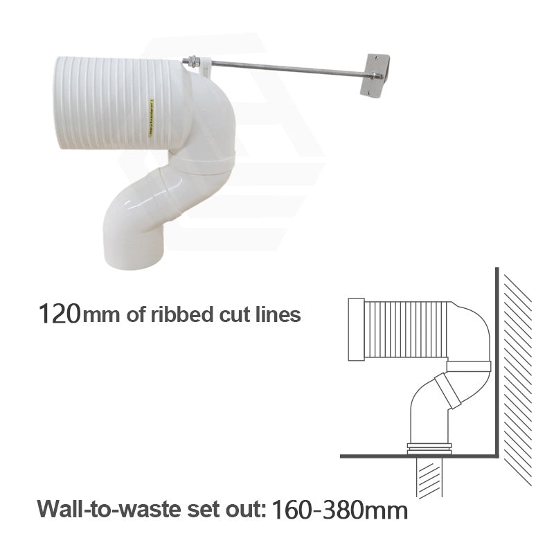 620x370x820mm Bathroom Rimless Toilet Suite Back To Wall White