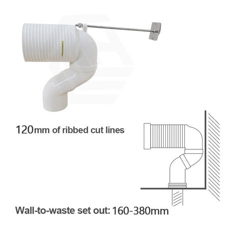 670x360x850mm Bathroom Rimless Tornado Matt Black Toilet Suite Comfort Height Back To Wall