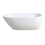 1690X775X585mm Veda Freestanding Acrylic Gloss White Bathtub Slim Edge No Overflow