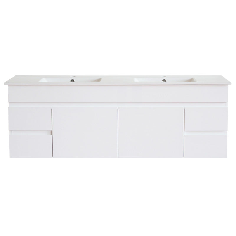 600-1500Mm Bathroom Premium Pvc Floating Vanity Wall Hung White Cabinet 750Mm-Right Drawers