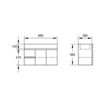900Mm Narrow Premium Bathroom Floating Wall Hung Vanity White Pvc Left / Right Hand Side Drawers